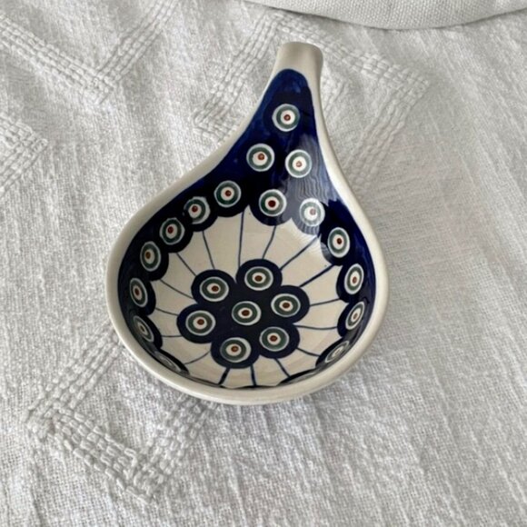 🎉 NEW LISTING Boleslawiec Handcrafted Traditional Polish Pottery Condiment Dish - Picture 1 of 8